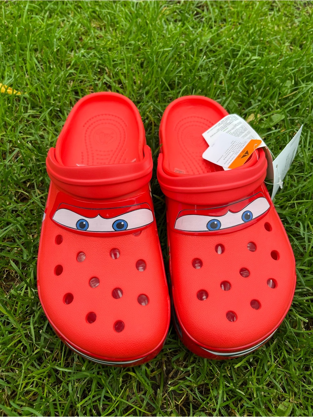 CROCS Red Kids' Clog Sandals with Lightning-Eye Character